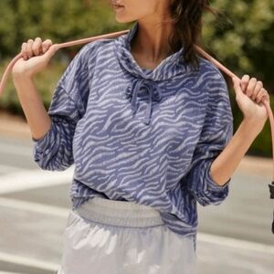 Anthropologie Daily Practice Funnel Neck Pullover Sweatshirt Size S Purple